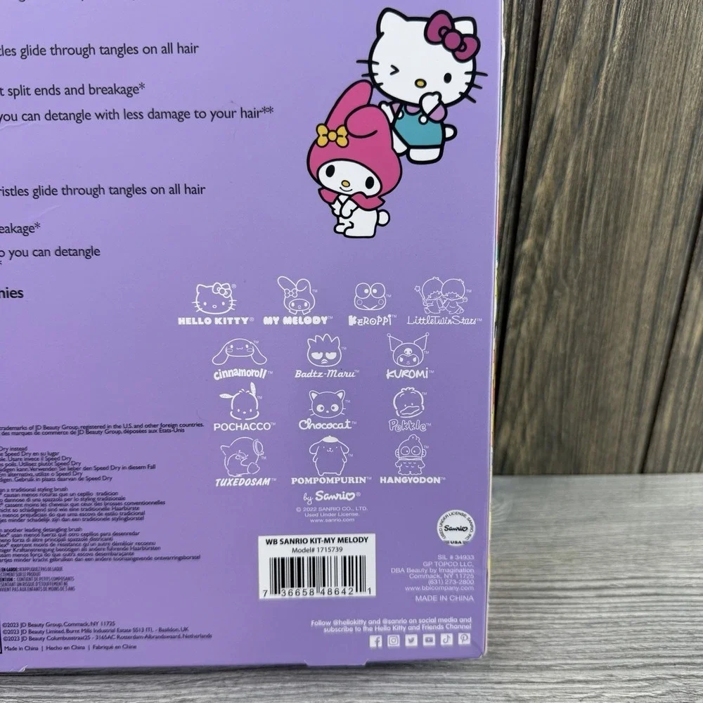 Wet Brush Goody Hello Kitty & Friends Bundle Brushes Scrunchies Limited Ed NEW